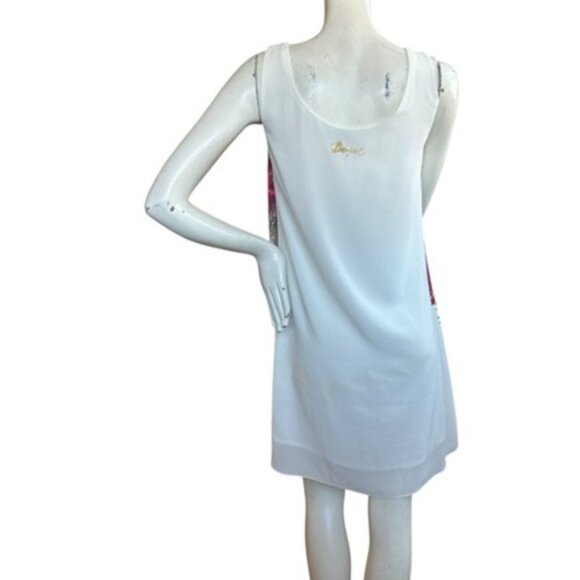 Desigual White Sleeveless Tiered Bead Floral Print Mini Corvus Dress Size 36 XS - Picture 16 of 16